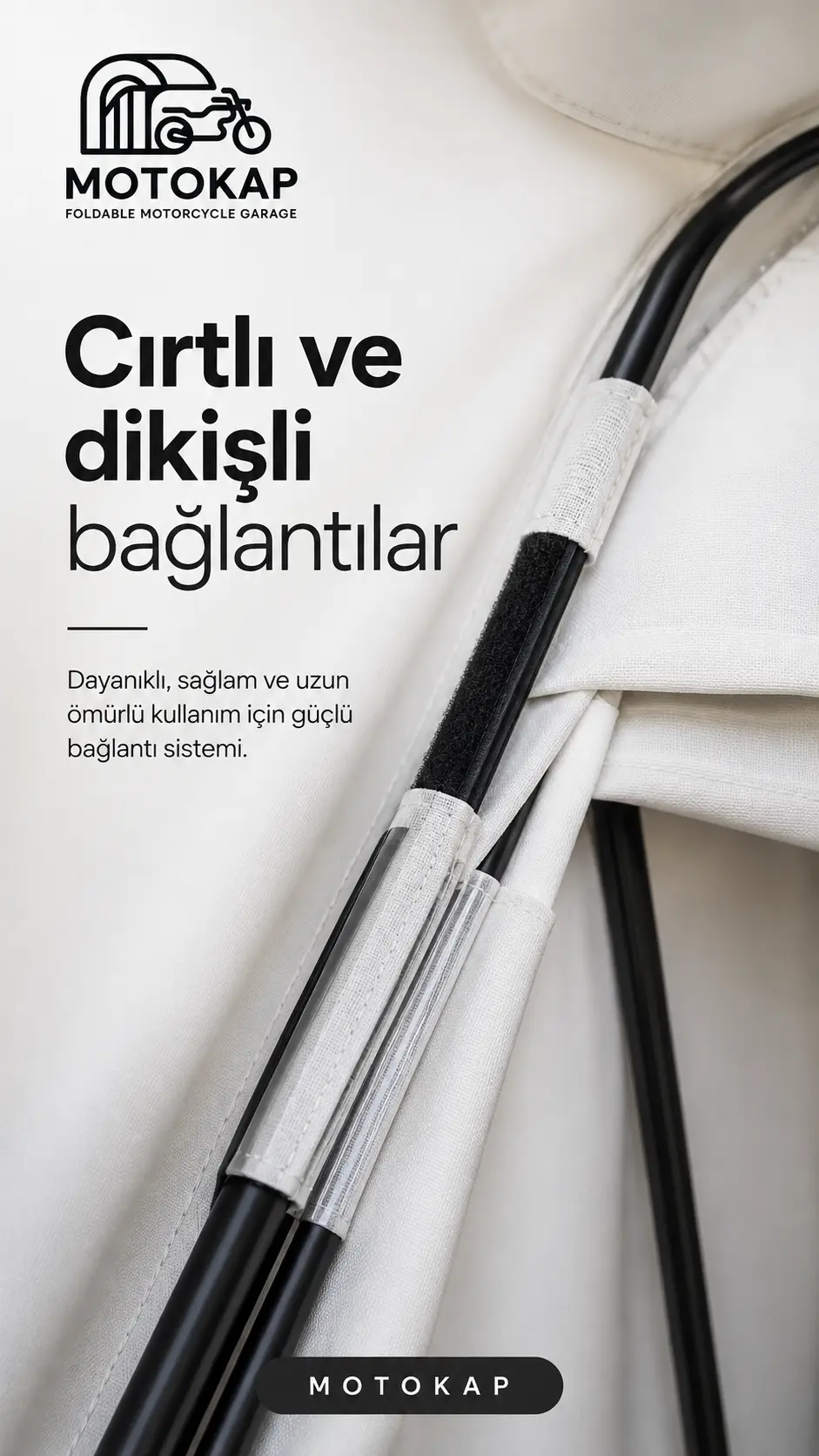 MotoKap - Cırtlı ve dikişli bağlantı detayları